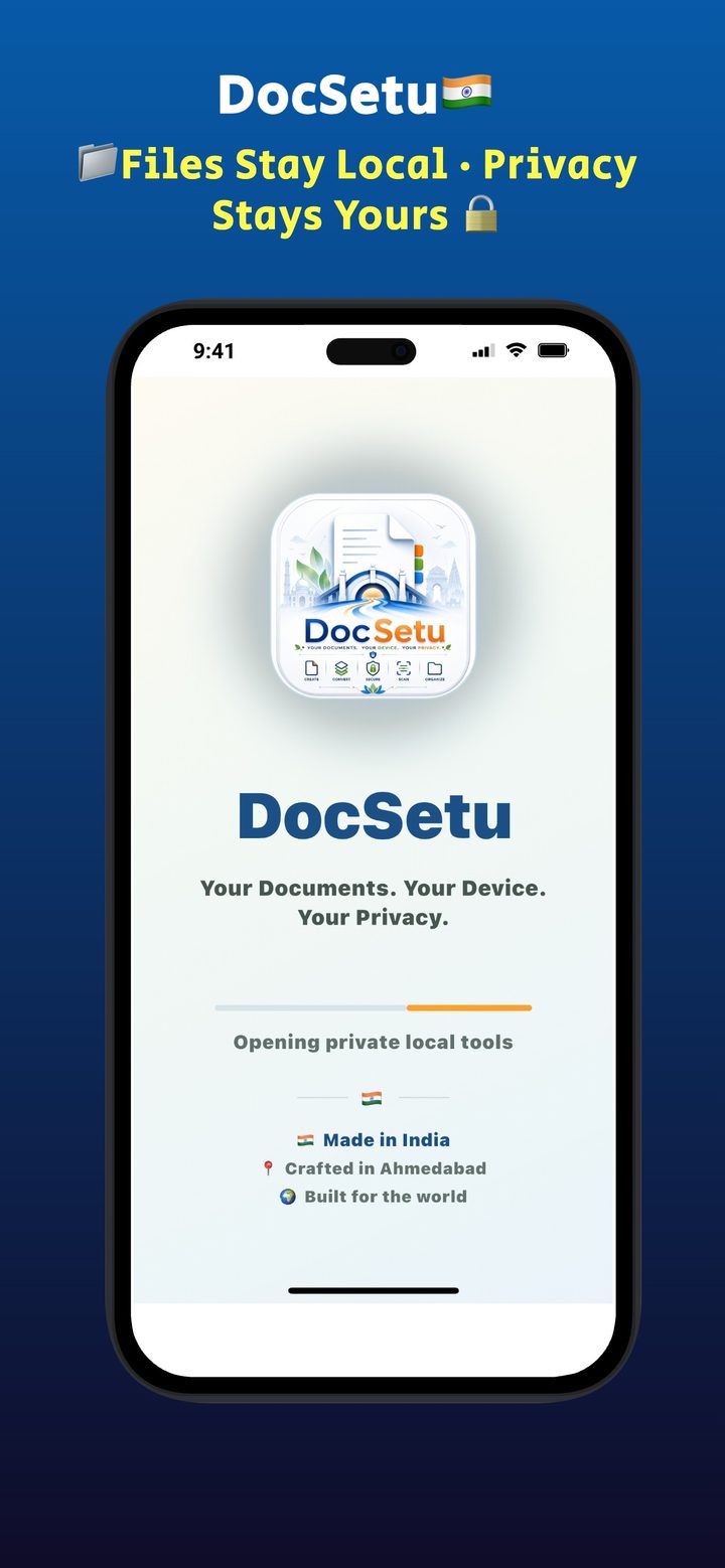 DocSetu — private local PDF toolkit