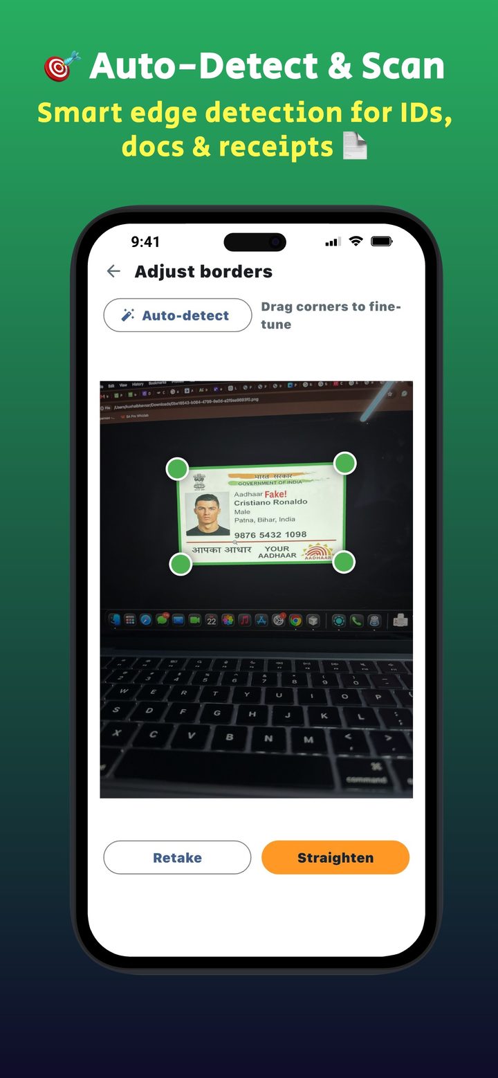 Auto-detect scan borders